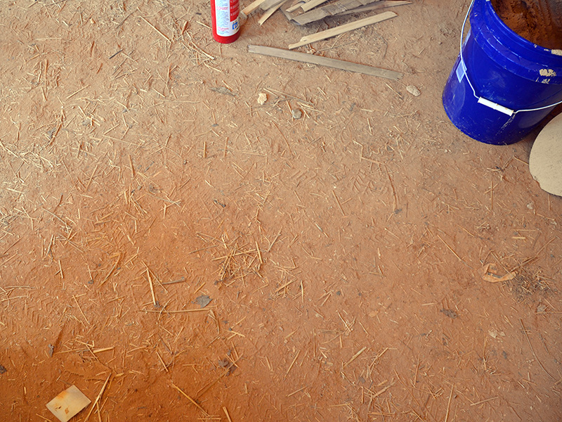 Earthen floor before final coating