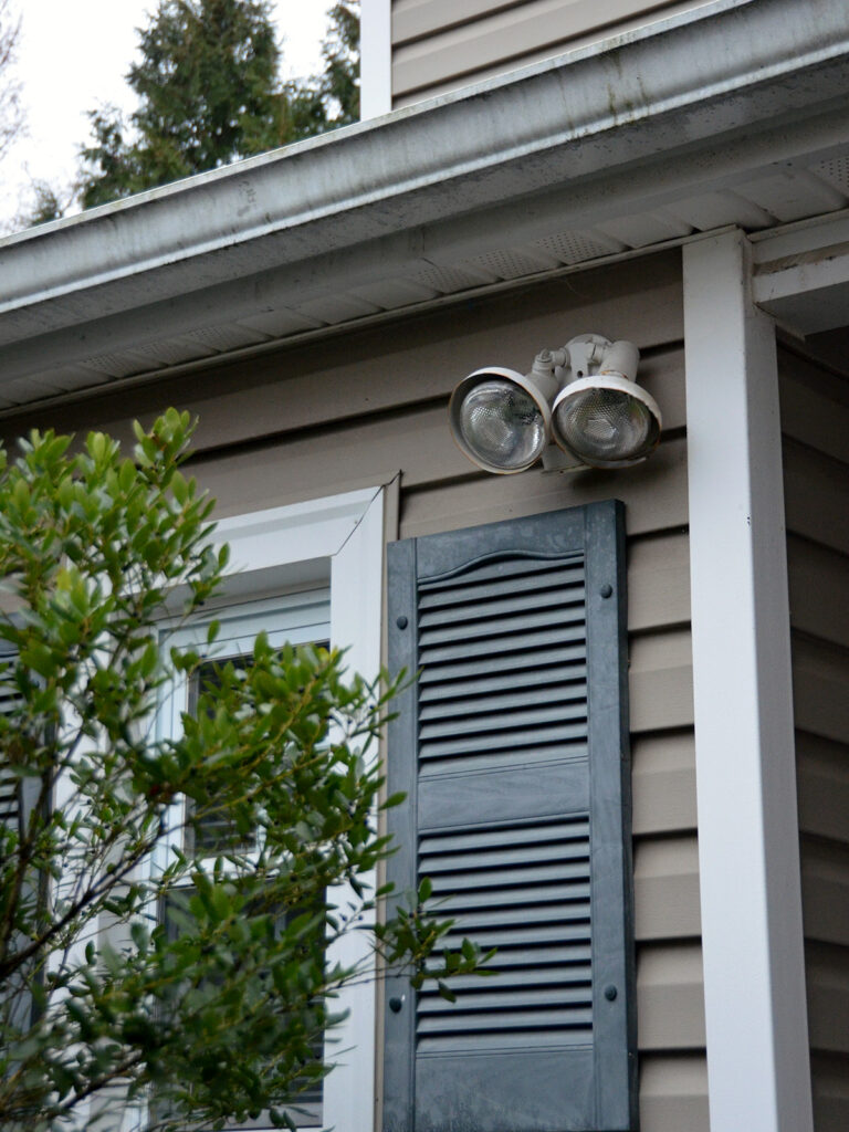 Motion-detector security lighting