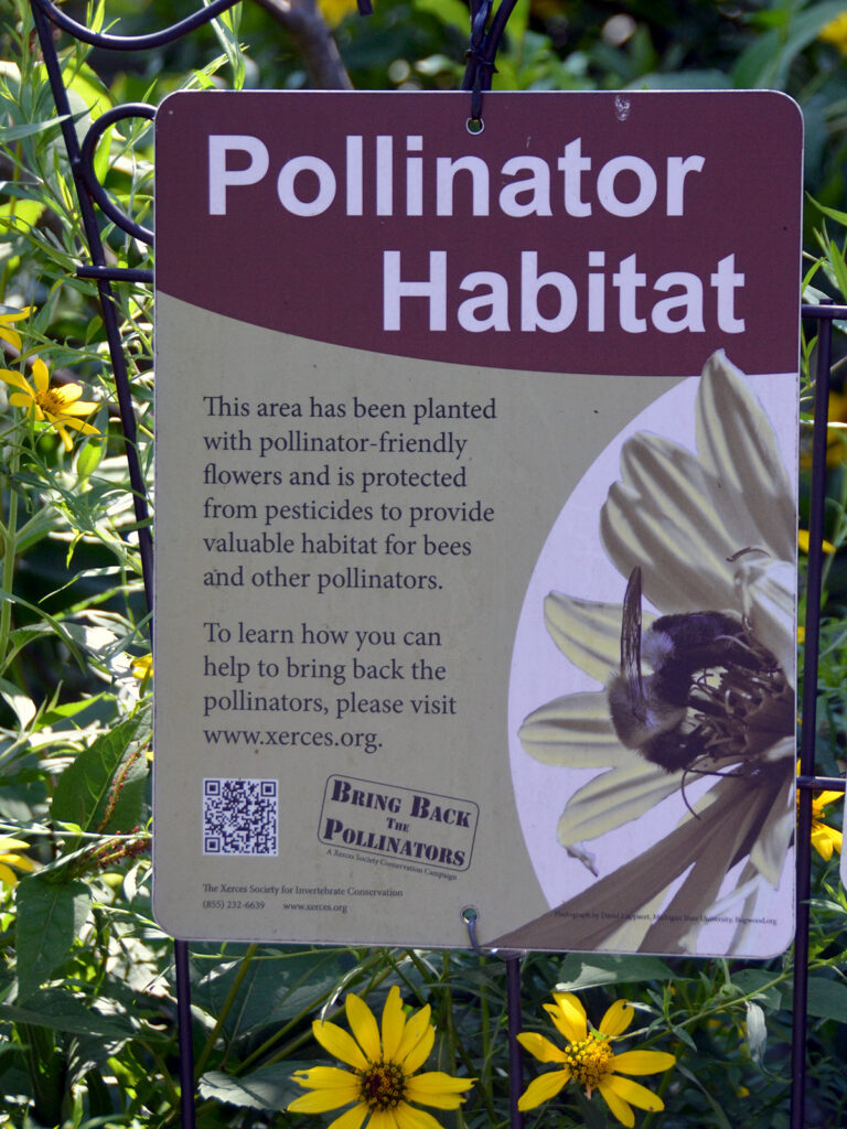 Xerces pollinator sign