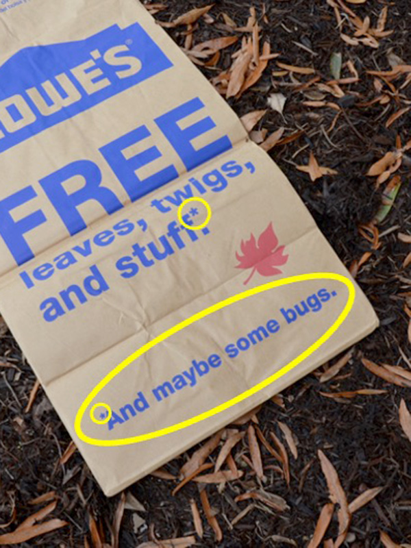 Leaf bag message