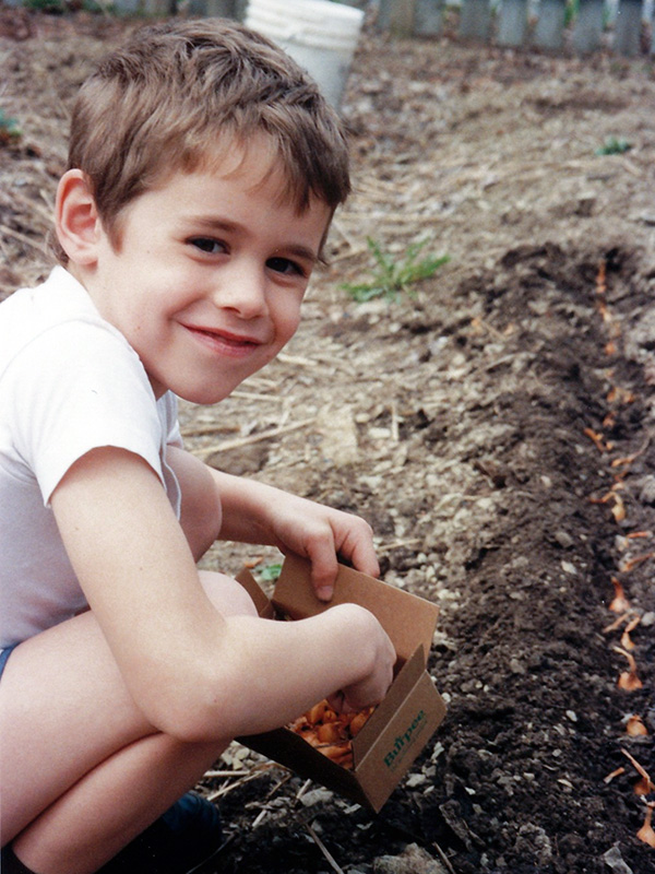 Child planting