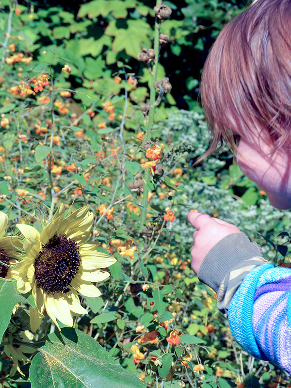 Child with bee