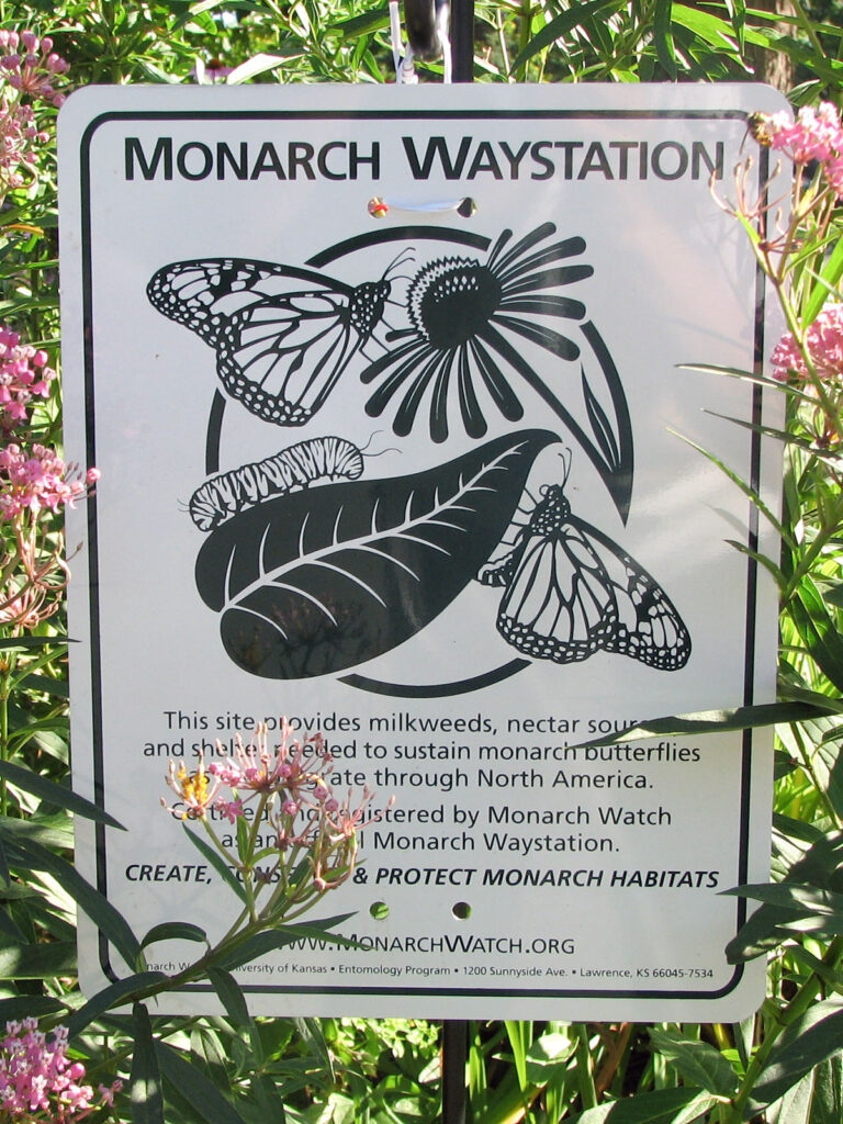 Monarch Waystation sign